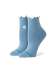 The Stance Womens Pop Ruffle Icon Quarter Socks in Blue