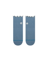 The Stance Womens Pop Ruffle Icon Quarter Socks in Blue
