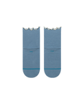 The Stance Womens Pop Ruffle Icon Quarter Socks in Blue