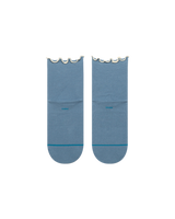 The Stance Womens Pop Ruffle Icon Quarter Socks in Blue
