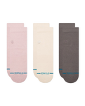 The Stance Womens Icon Quarter Socks (3 Pack) in Lilac