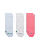 Womens Icon Quarter Socks (3 Pack) in Periwinkle