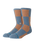 Patchwork Cosy Crew Socks in Seablue