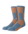 Patchwork Cosy Crew Socks in Seablue