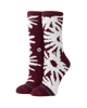 The Stance Womens Daisies Cosy Crew Socks in Fig