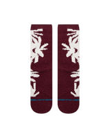 The Stance Womens Daisies Cosy Crew Socks in Fig