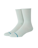 Rolled Solid Crew Socks in Pale Blue