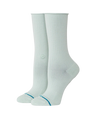 Rolled Solid Crew Socks in Pale Blue