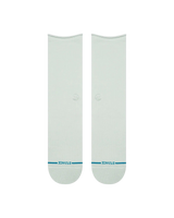 Rolled Solid Crew Socks in Pale Blue