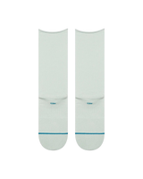 Rolled Solid Crew Socks in Pale Blue