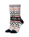 The Stance Womens Winter Bloom Crew Socks in Lilac