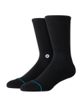 Icon Womens Crew Socks (3 Pack) in Black