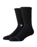 Icon Womens Crew Socks (3 Pack) in Black
