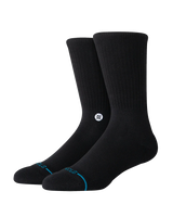 Icon Womens Crew Socks (3 Pack) in Black
