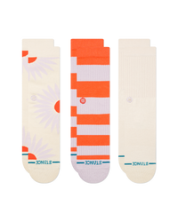 The Stance Womens Womens Prowess Crew Socks (3 Pack) in Canvas