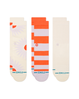 The Stance Womens Womens Prowess Crew Socks (3 Pack) in Canvas