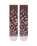 The Stance Womens Floral Dreams Crew Socks in Brown