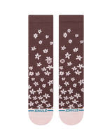 The Stance Womens Floral Dreams Crew Socks in Brown