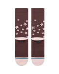 The Stance Womens Floral Dreams Crew Socks in Brown