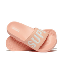 The Superdry Womens Core Vegan Pool Sliders in Pink Pesca