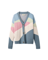 The Passenger Womens Scenic Knitted Cardigan in Scenic Stormy Blue