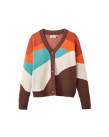 The Passenger Womens Scenic Knitted Cardigan in Scenic Chestnut