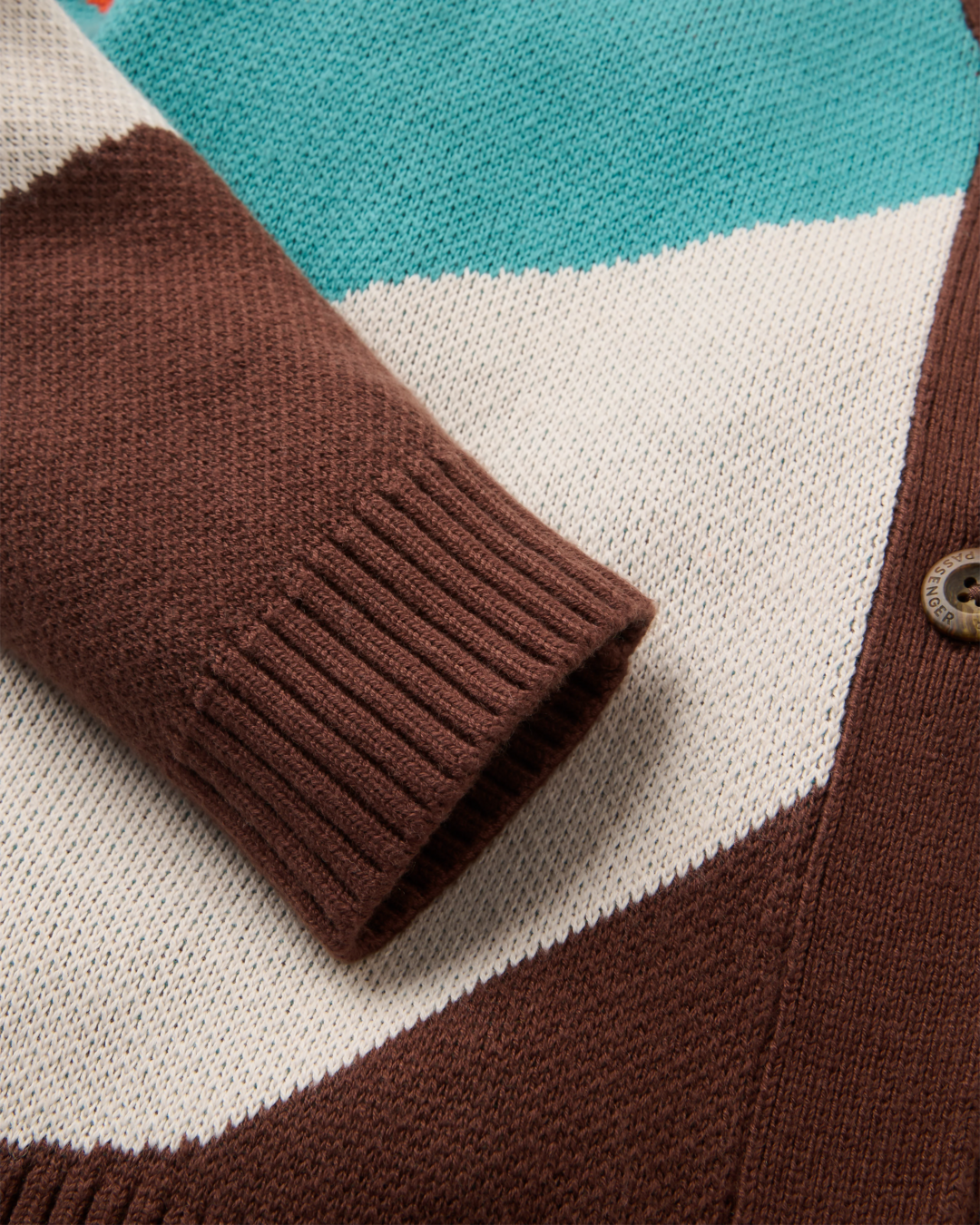 The Passenger Womens Scenic Knitted Cardigan in Scenic Chestnut