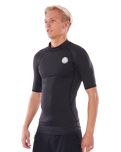 Thermopro Short Sleeved Rash Vest in Black