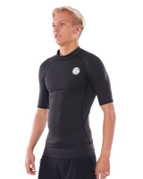 Thermopro Short Sleeved Rash Vest in Black