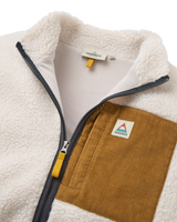 The Passenger Mens Trekker 2.0 Zip Fleece Jacket in Warm Ivory