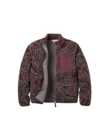 The Passenger Mens Trekker 2.0 Deep Pile Sherpa Fleece Jacket in Strata Swirl Brambleberry
