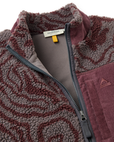The Passenger Mens Trekker 2.0 Deep Pile Sherpa Fleece Jacket in Strata Swirl Brambleberry