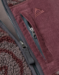 The Passenger Mens Trekker 2.0 Deep Pile Sherpa Fleece Jacket in Strata Swirl Brambleberry