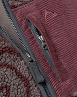 The Passenger Mens Trekker 2.0 Deep Pile Sherpa Fleece Jacket in Strata Swirl Brambleberry