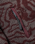 The Passenger Mens Trekker 2.0 Deep Pile Sherpa Fleece Jacket in Strata Swirl Brambleberry
