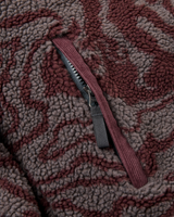 The Passenger Mens Trekker 2.0 Deep Pile Sherpa Fleece Jacket in Strata Swirl Brambleberry