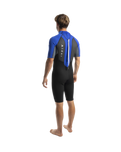 The Alder Mens Impact 3/2mm Shorty Wetsuit in Black & Royal Ash