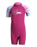 Girls Impact 2/2mm Toddler Shorty Wetsuit in Violet