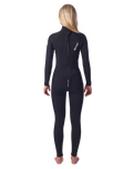 The Rip Curl Womens Dawn Patrol 4/3mm Back Zip Wetsuit (2020) in Black