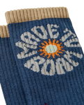 The Passenger Womens Made To Roam Graphic Crew Socks in Rich Navy