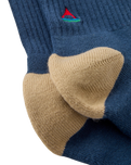 The Passenger Womens Made To Roam Graphic Crew Socks in Rich Navy