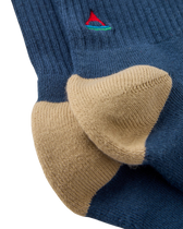 The Passenger Womens Made To Roam Graphic Crew Socks in Rich Navy