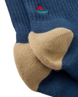 The Passenger Womens Made To Roam Graphic Crew Socks in Rich Navy