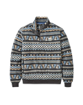Take It Easy Fleece Jacket in Geo Stripe Faded Black