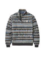 Take It Easy Fleece Jacket in Geo Stripe Faded Black