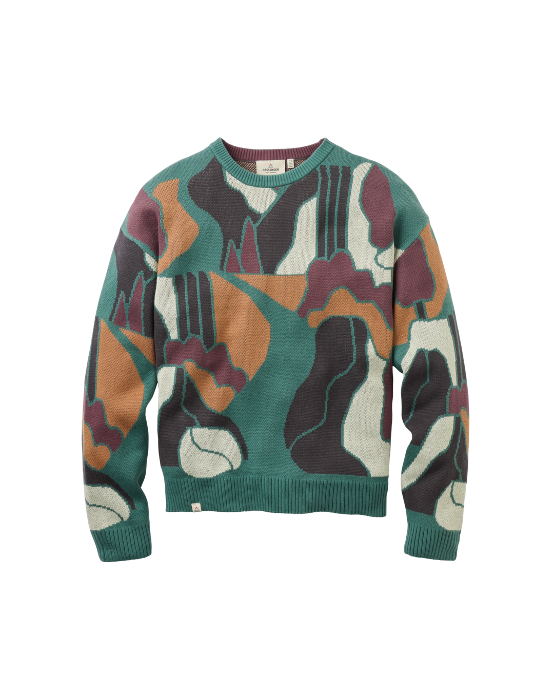 The Passenger Mens Hornbeam Knitted Jumper in Deep Ocean