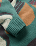 The Passenger Mens Hornbeam Knitted Jumper in Deep Ocean