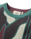 The Passenger Mens Hornbeam Knitted Jumper in Deep Ocean