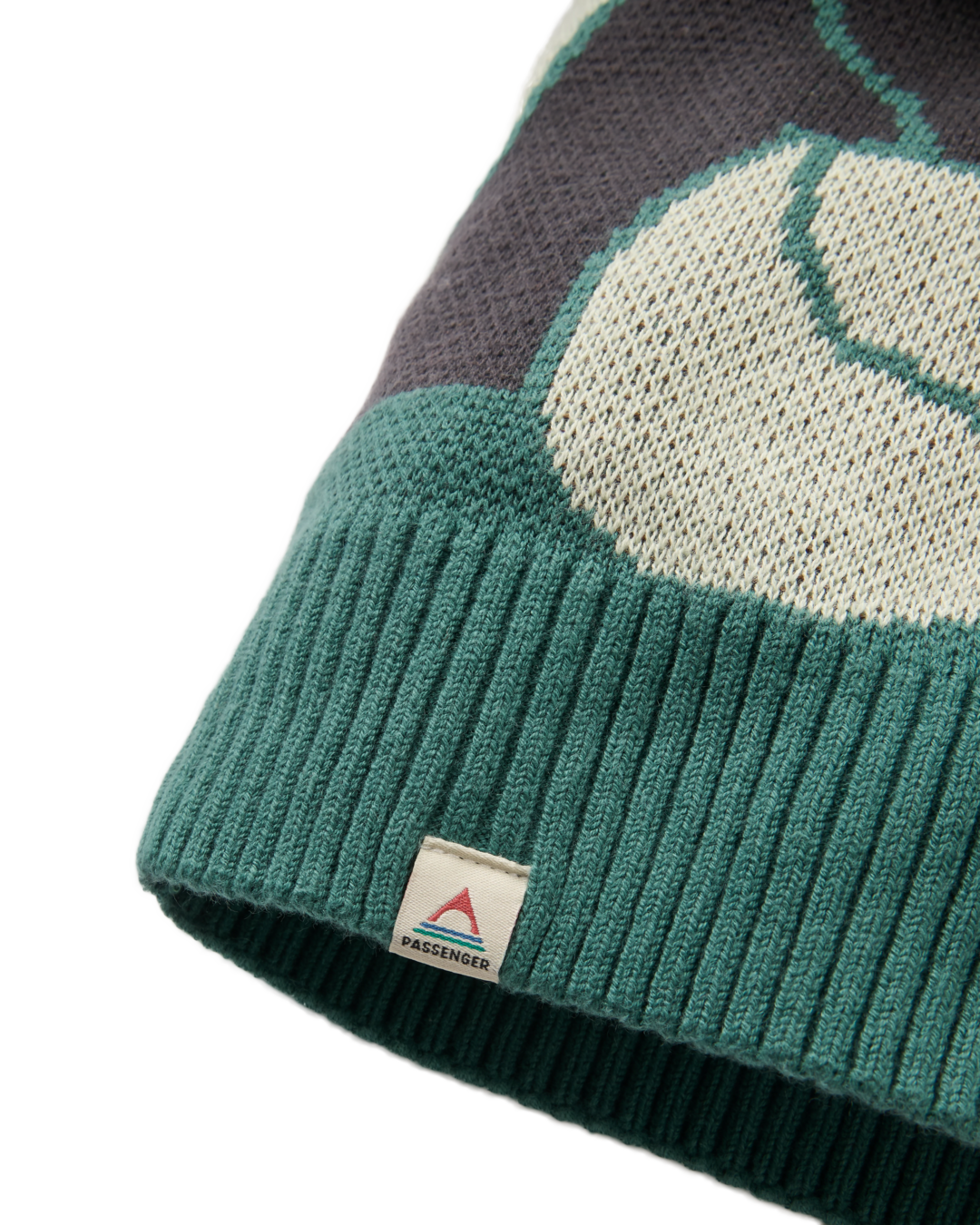 The Passenger Mens Hornbeam Knitted Jumper in Deep Ocean