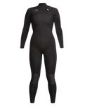 Womens Comp 3/2mm Chest Zip Wetsuit in Black